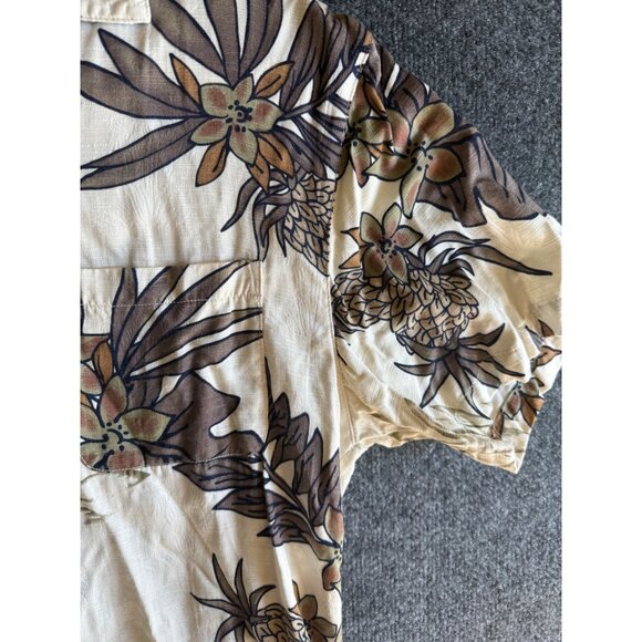 Vintage Havana Jacks Cafe Hawaiian Shirt Floral Pineapple Print 100% Cotton Mens - Picture 4 of 10
